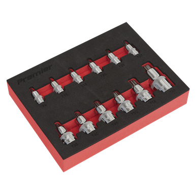 12pc TRX-Star* Socket Bit Set - Stubby | AK6245 | Sealey