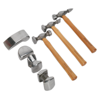 Drop-Forged Panel Beating Set with Hickory Shafts | CB507 | Sealey