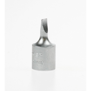 One piece socket bit - slotted 4mm 1/4