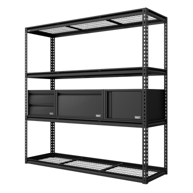 Multi Hook Racking Unit Heavy-Duty Modular Racking Kit with 3 Storage Units | APMRCOMBO1 | Sealey