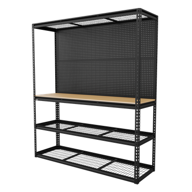 Heavy-Duty Modular Workbench with Racking and Pegboard | APMWB1 | Sealey