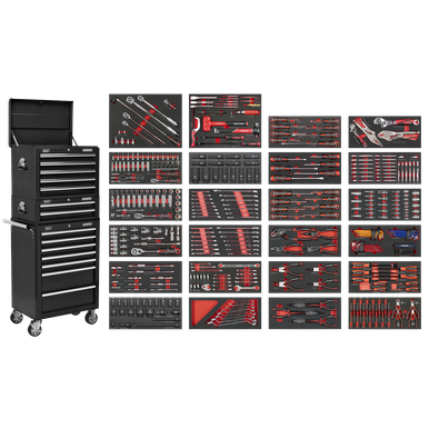 Tool Chest Combination 14 Drawer 478pc Tool Kit | SPTCOMBO3B | Sealey