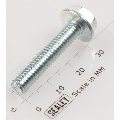 Hex head flange bolt m6x30 single [SFS630.S] - SEALEY