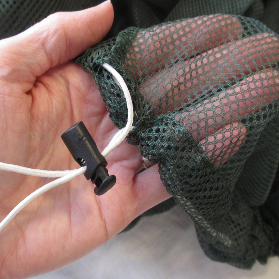 Bird Net Bag has double-pull drawstrings with cord locks to hold it in place | Bird Net | Bird Netting