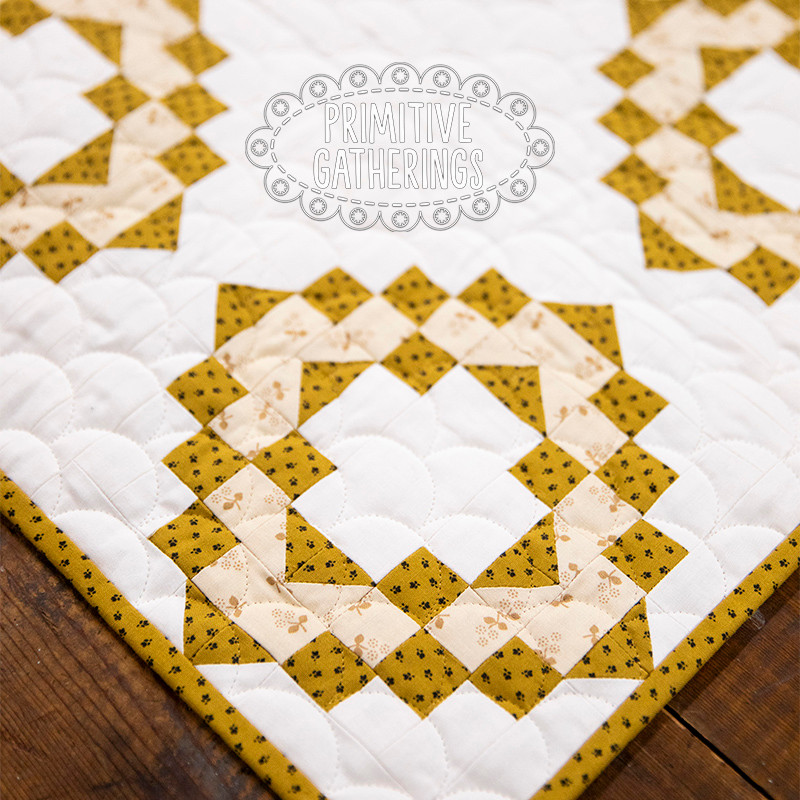 Monthly Minis QAL Quilt #8 Yellow Cheery-O's DOWNLOAD - Primitive ...