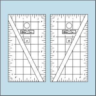 Bloc Loc Half-Rectangle Triangle Small Ruler Set