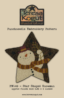 Star Shaped Snowman Punch Needle