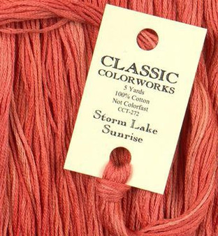 Classic Colorworks Hand Dyed Floss 5 yds Storm Lake Sunrise