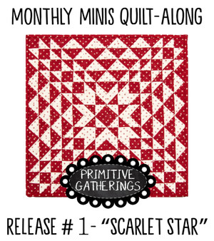 Monthly Minis QAL Quilt #1 Scarlet Star DOWNLOAD