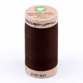Cocoa Brown 30wt Organic Cotton Thread 300Yd