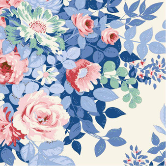 Something Blue 100665 Whimsyflower Cream One Yard