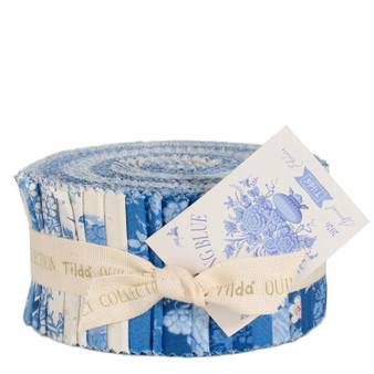 Tilda Something Blue Fabric Roll 2.5in strips 40pc