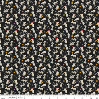 Northern Christmas C17833 Black One Yard