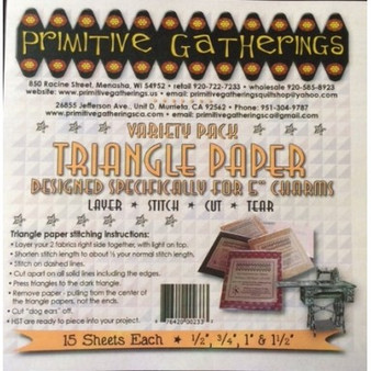 PRI-233 Variety Pack Triangle Paper for 5" Charms