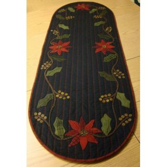 Holly & Poinsettia Table Runner PRI-344