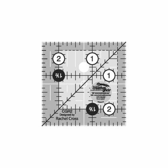 Creative Grids 2 1/2" x 2 1/2" Turn A Round Ruler (CGR2)