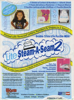 Lite Steam A Seam 2 ABC123 -sheets