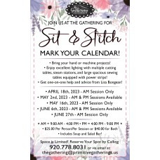 Sit and Stitch Class