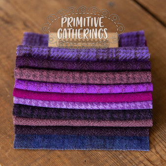 5" Purples Wool Charms