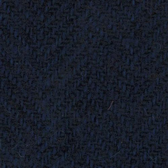 Hand Dyed Navy Herringbone Wool