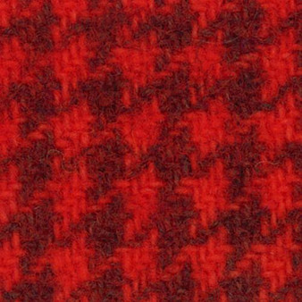 Hand Dyed Tangerine Houndstooth Wool