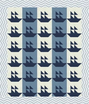 Sail Away Quilt Kit with Border