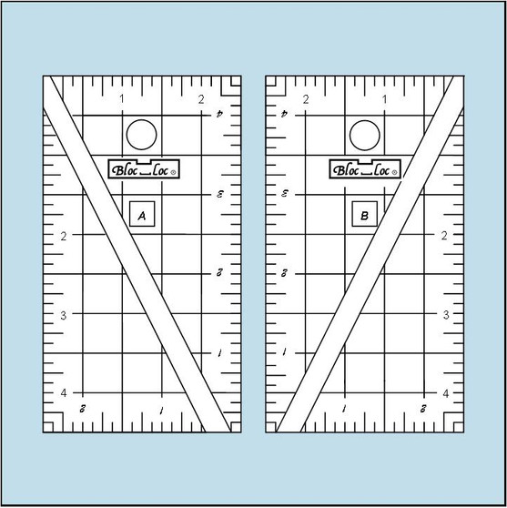 Bloc Loc Half-Rectangle Triangle Small Ruler Set