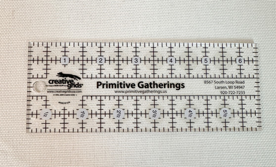 Creative Grids 2 1/2" x 6" Primitive Gatherings Ruler