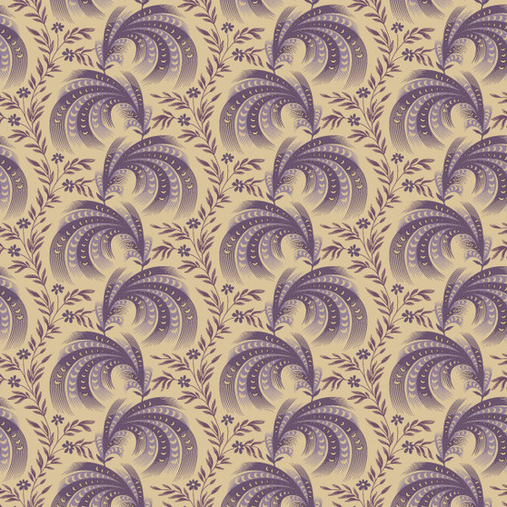 I Love Purple R330696 Cream One Yard