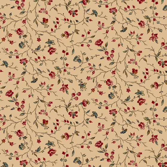 Sturbridge Floral Petites R170708D Tan One Yard