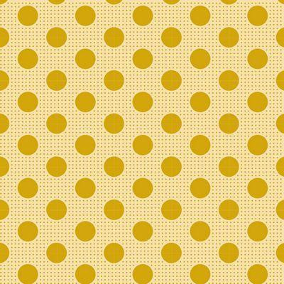 Tilda Medium Dots 130029 Flaxen Yellow One Yard