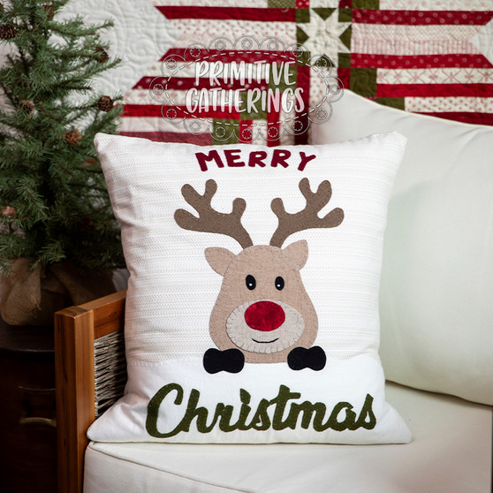 Deer Christmas Pillow  PRI-974