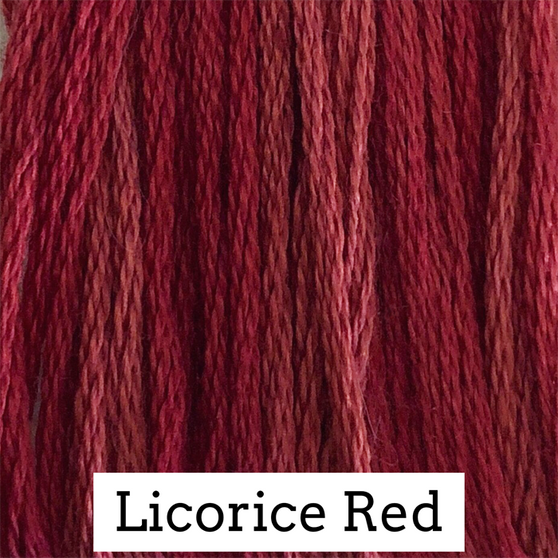 Classic Colorworks Hand Dyed Floss 5 yds Licorice Red