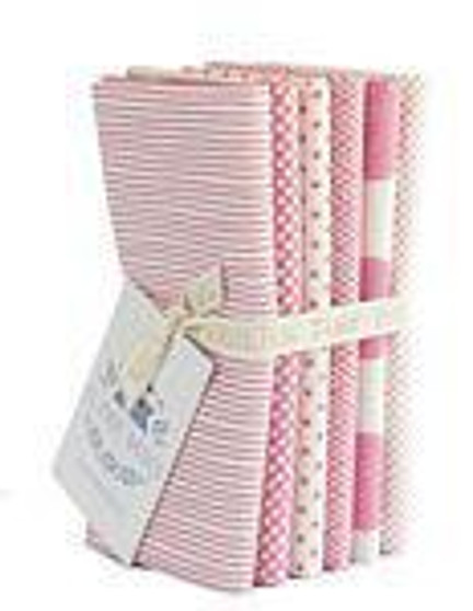 Tilda Classic Basics Fat Quarter Bundle Pink 6 pcs.