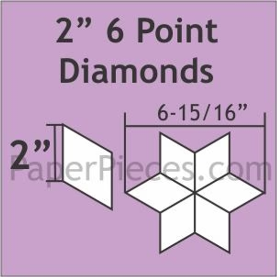 2" 6 Point Diamonds Small Pack 75pcs.