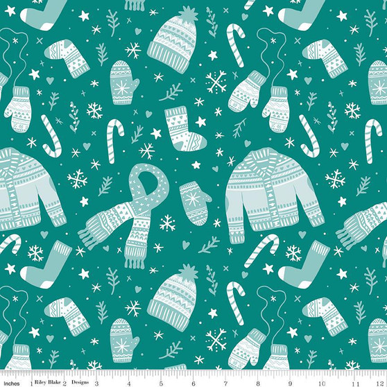 Ski Hill C14770 Teal One Yard