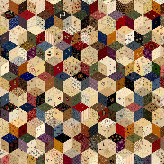 Pam's Patchwork Stars R171121D Multi One Yard