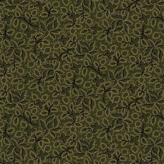 Pam's Patchwork Stars R171123D Green One Yard