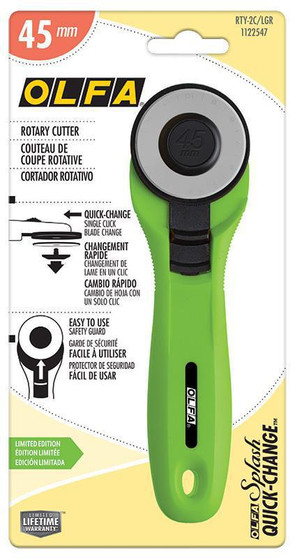 Olfa 45mm Rotary Cutter Lime Green