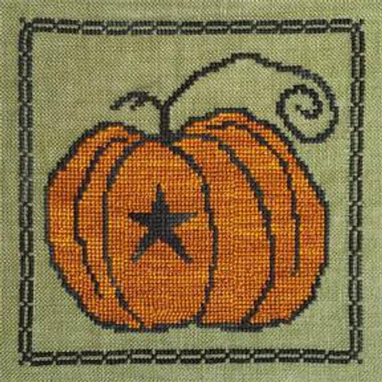 Prim Pumpkin Cross Stitch