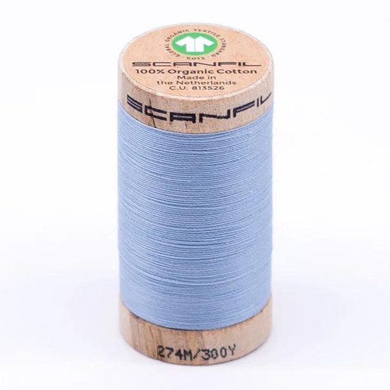 Baby Blue 30wt Organic Cotton Thread 300Yd