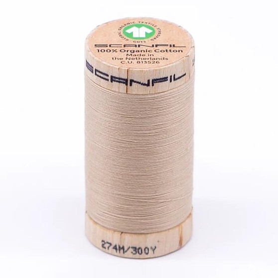 Ivory Cream 30wt Organic Cotton Thread 300Yd