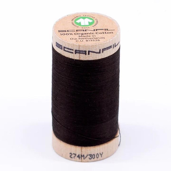 Licorice 30wt Organic Cotton Thread 300Yd