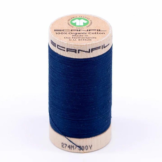 Sailor Blue 30wt Organic Cotton Thread 300Yd