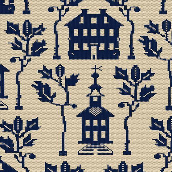 Indigo Schoolhouse R221692D Beige One Yard