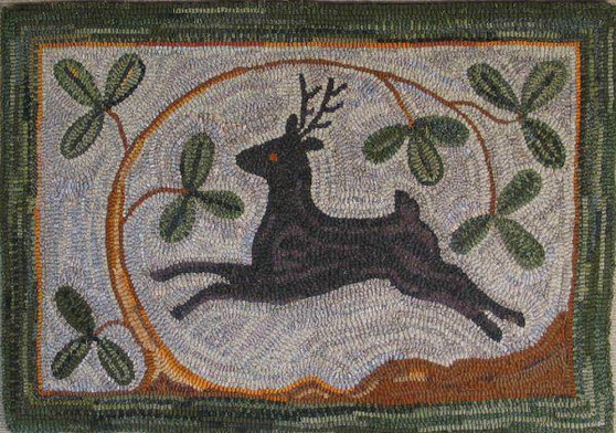 Leaping Deer Rug Hooking Kit by Edyth O'Neill