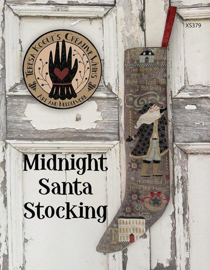 Midnight Santa Stocking Cross Stitch