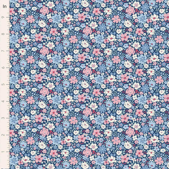 Tilda Village Life 100699 Esther Blue One Yard