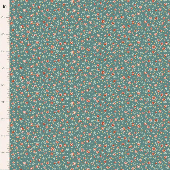 Tilda Village Life 110178 Mae Teal One Yard