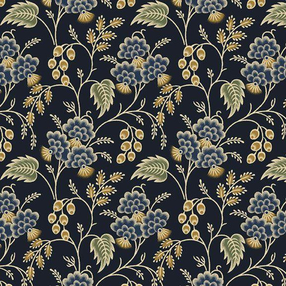 Sturbridge Village Charm R332189D Navy One Yard